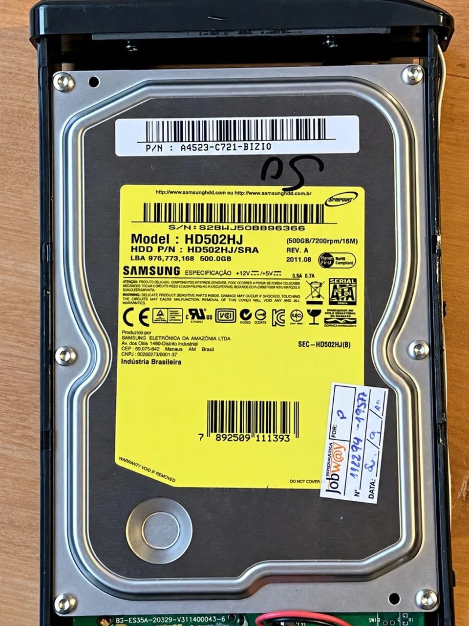 HD Externo 500GB Samsung - Case Microbon com Fonte - Imbituba / Garopaba - Foto 3