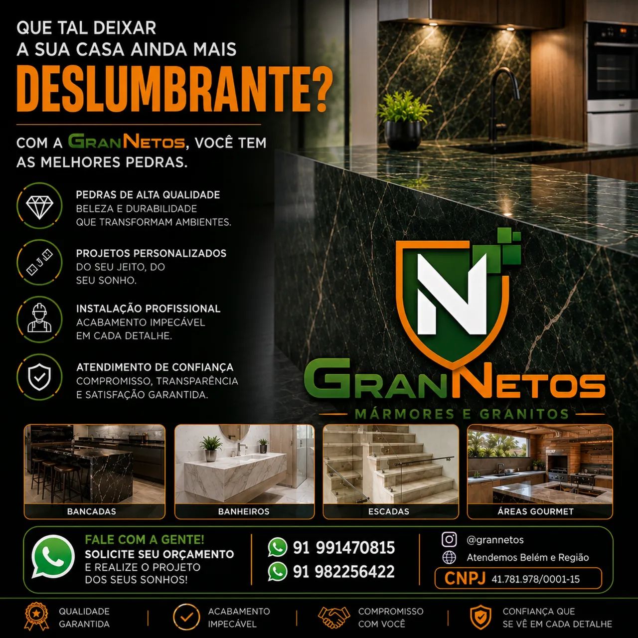 Bancadas, rodapés, soleiras e etc..