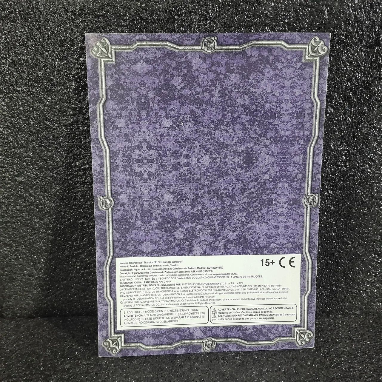 Manual + Adesivo Thanatos 1.0 Bandai Cloth myth saint seiya