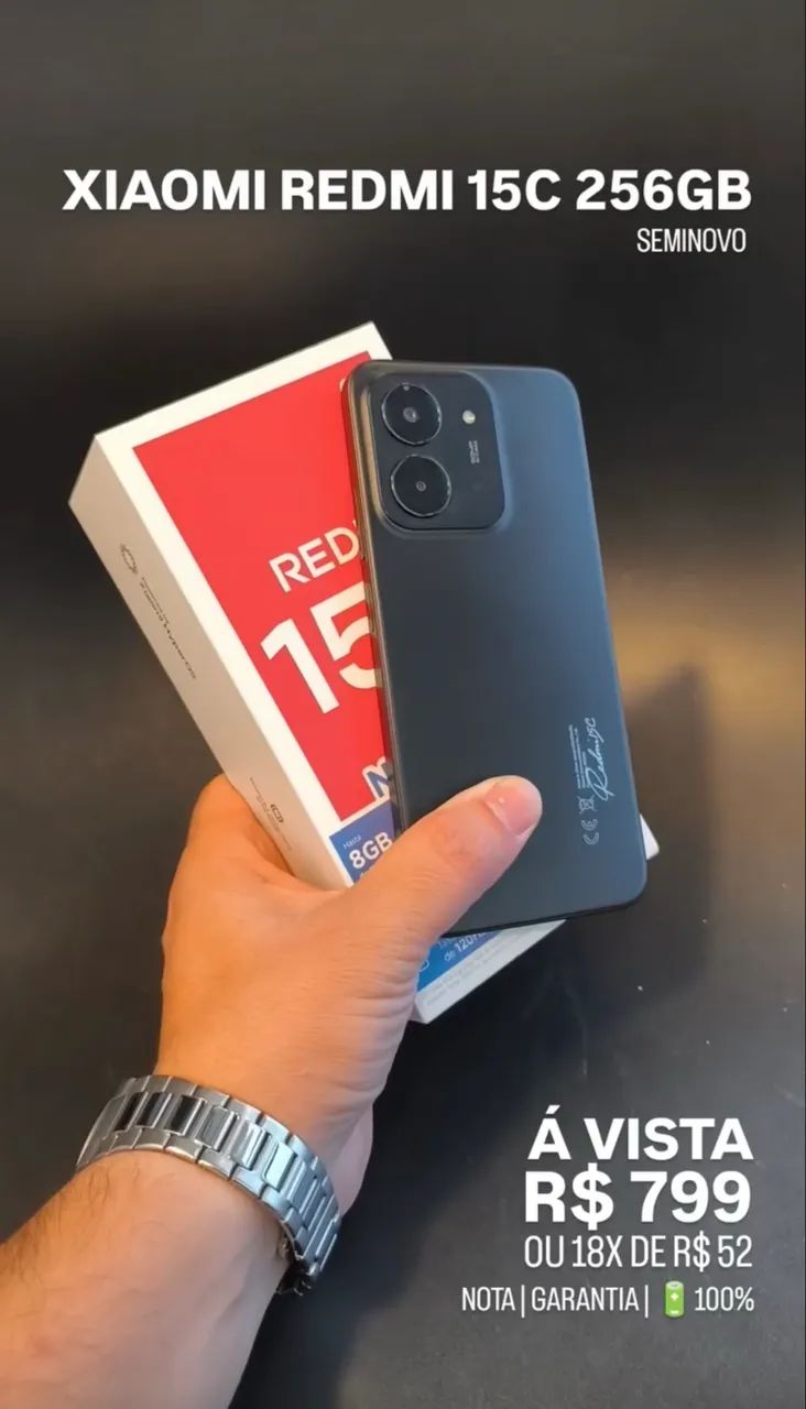 Xiaomi Redmi 15C 256gb impecável + garantia 