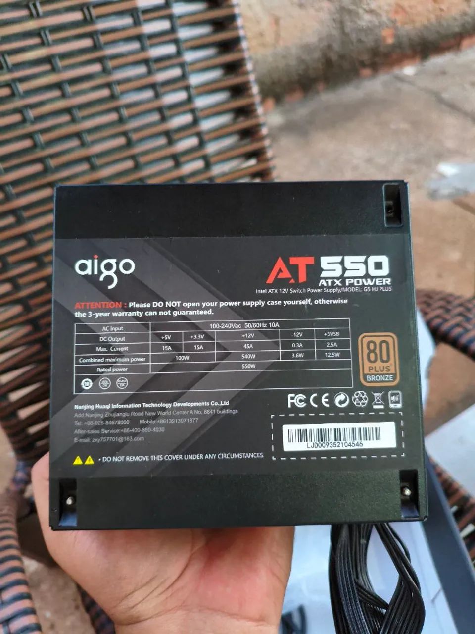 FONTE 550W SELO 80 PLUS  - Foto 4