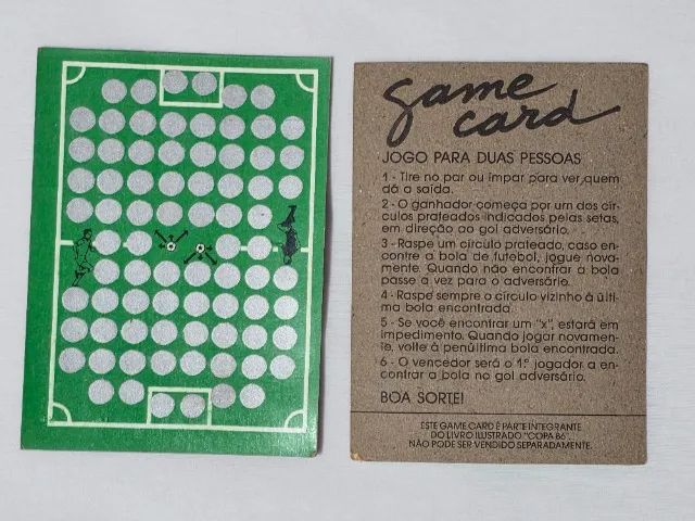 Álbum De Figurinhas Game Card Copa 86 Álbum Copa Do Mundo de