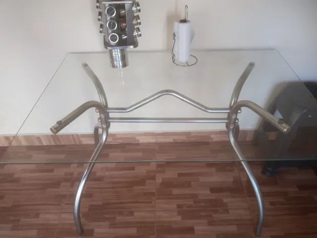mesa de cozinha de vidro