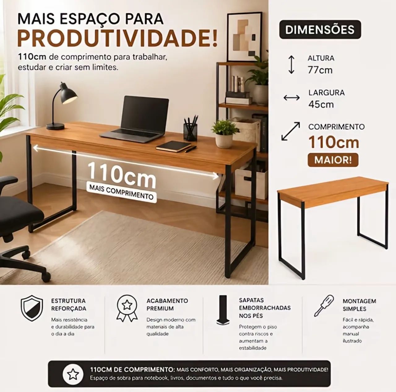 Mesa para escritório 