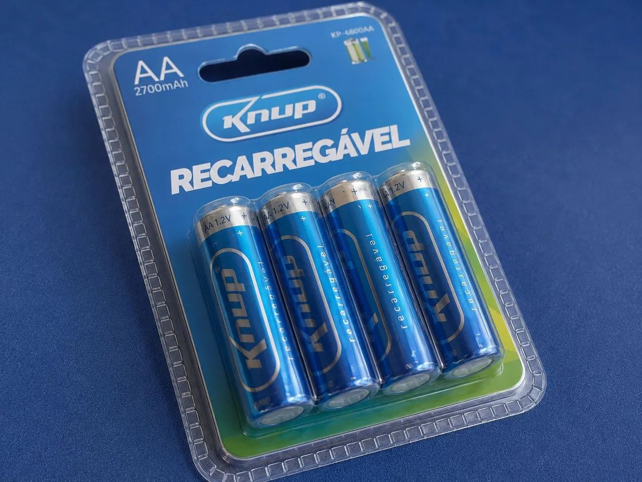 Kit 4 Pilhas Recarregáveis AA 2700mAh 1,2V - Foto 2