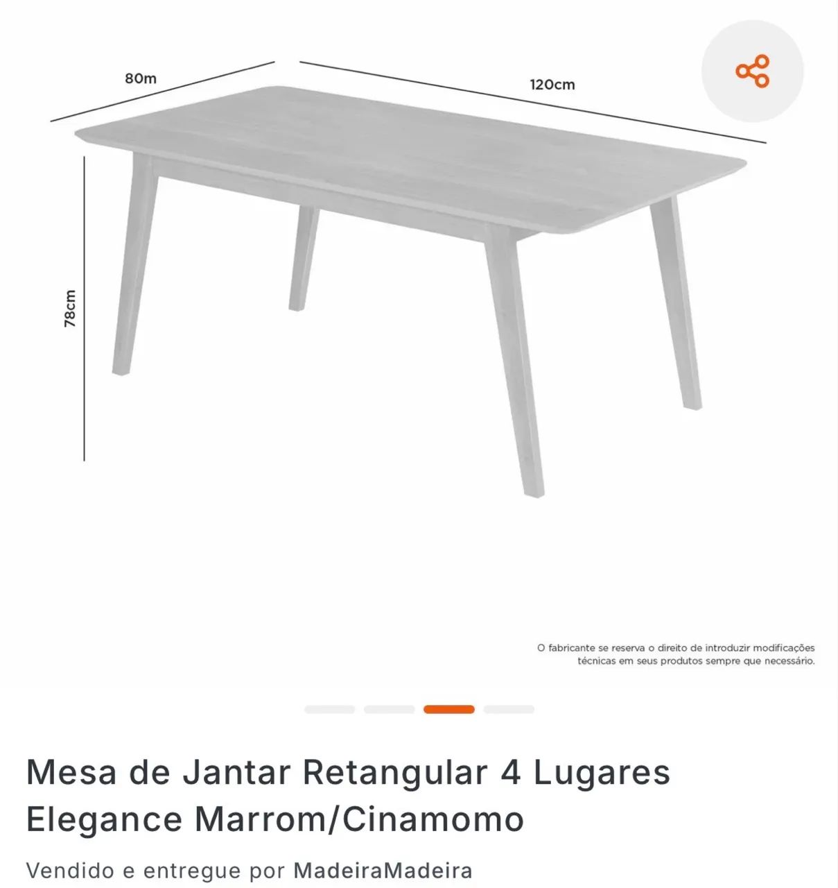 Mesa de jantar retangular - Foto 4