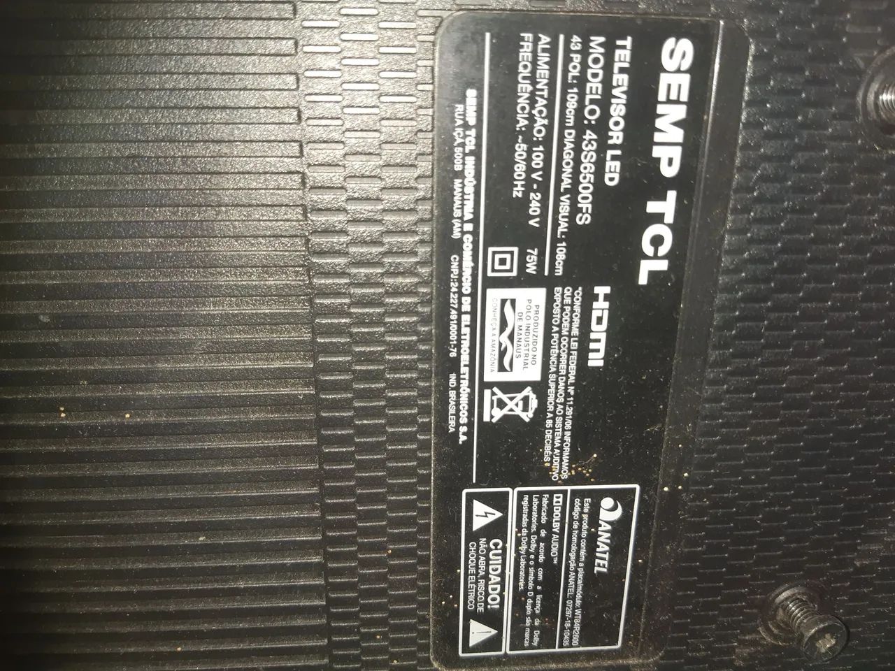 3 Tvs de 43polegadas,uma AOC,uma Semp TCL e uma lG,todas com tela ruim   - Foto 2