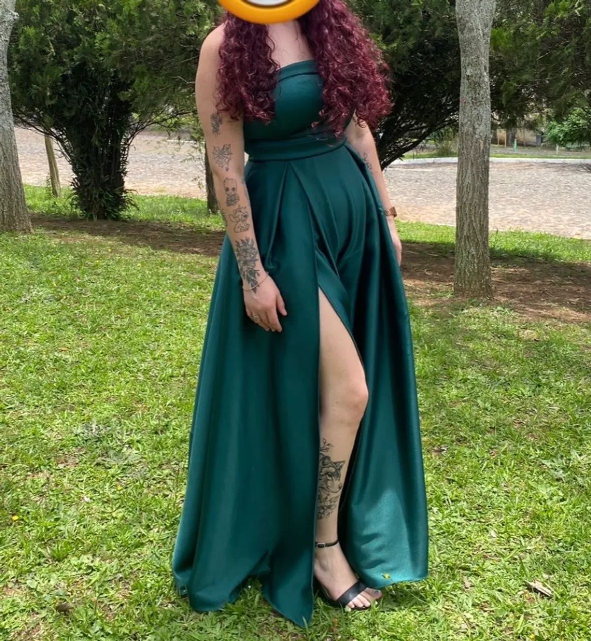 Vestido de festa verde 