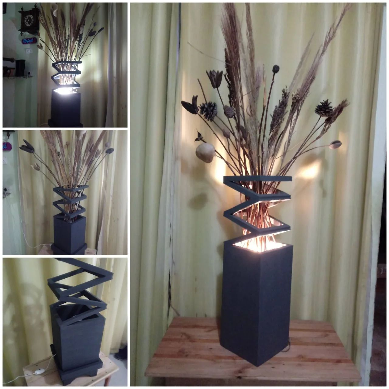 Luminária com arranjos secos - Foto 2