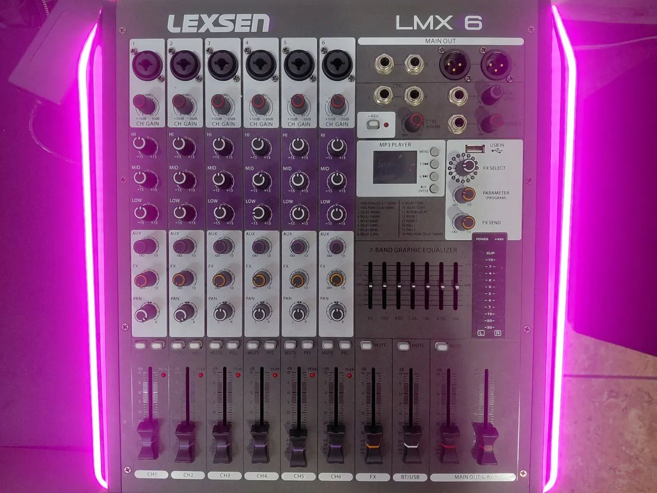 Mesa de som lexsen Lmx 6