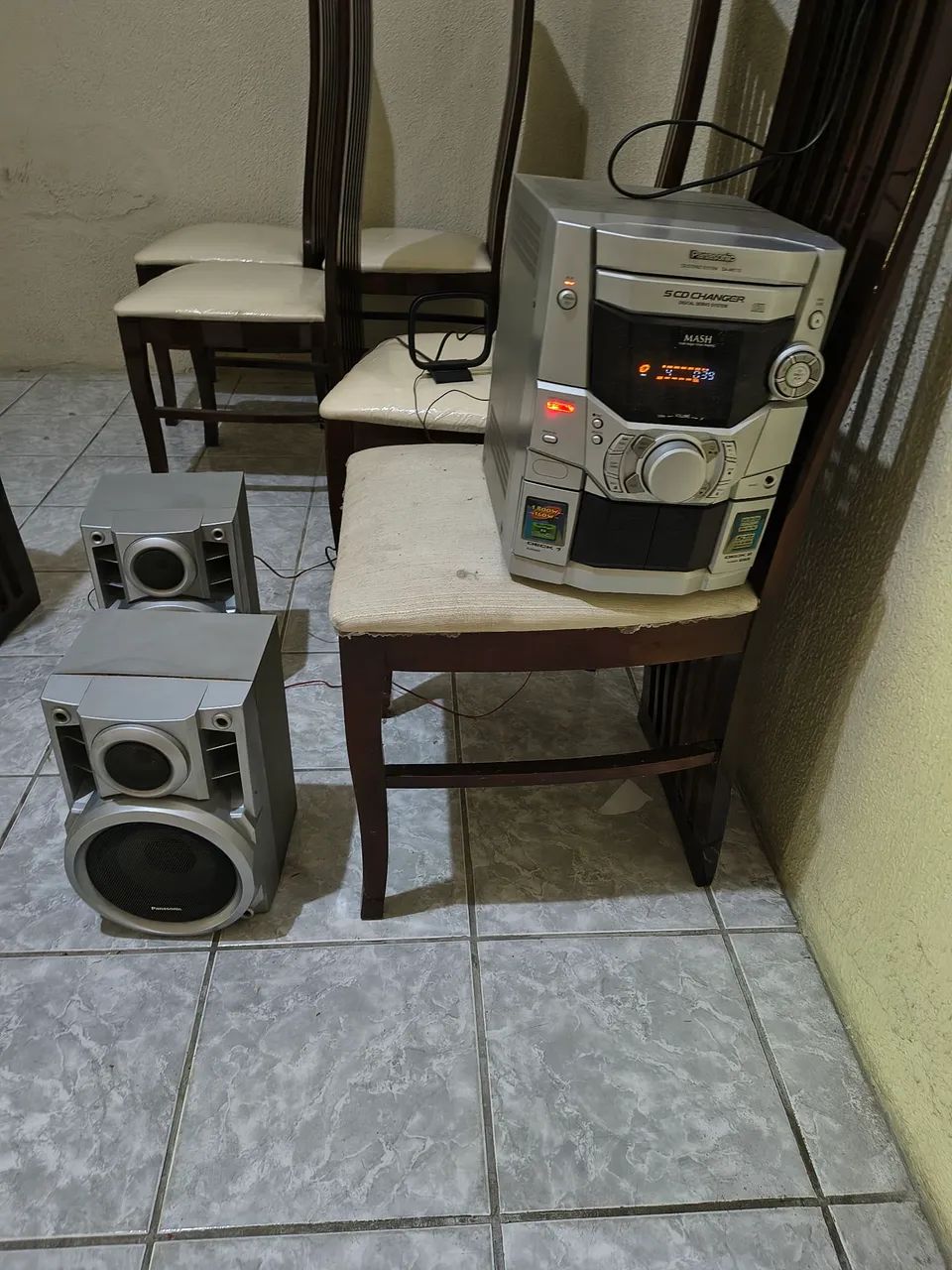 Som Panasonic Antigo, alta qualidade de som.