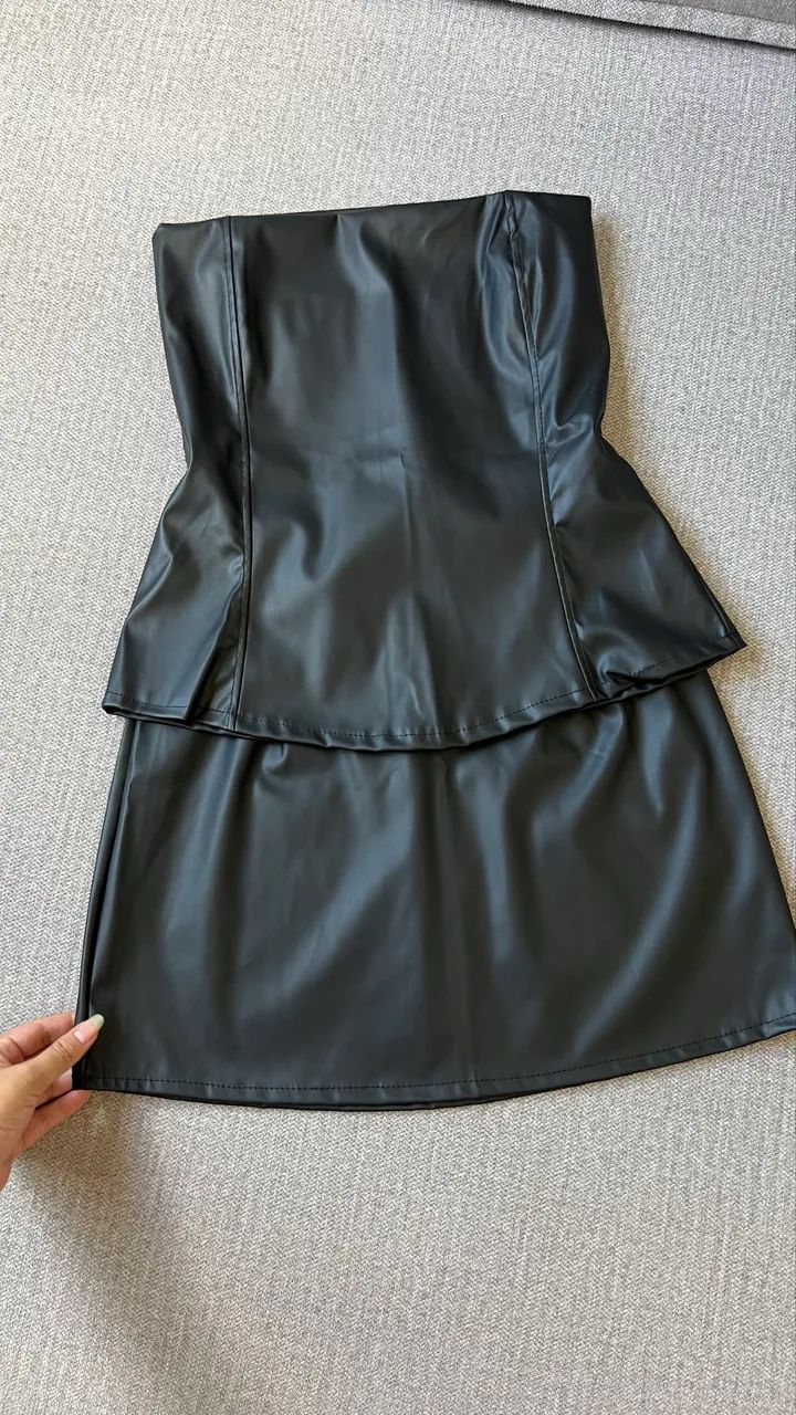 Conjunto saia mais blusa bata tomara que caia  - Foto 3