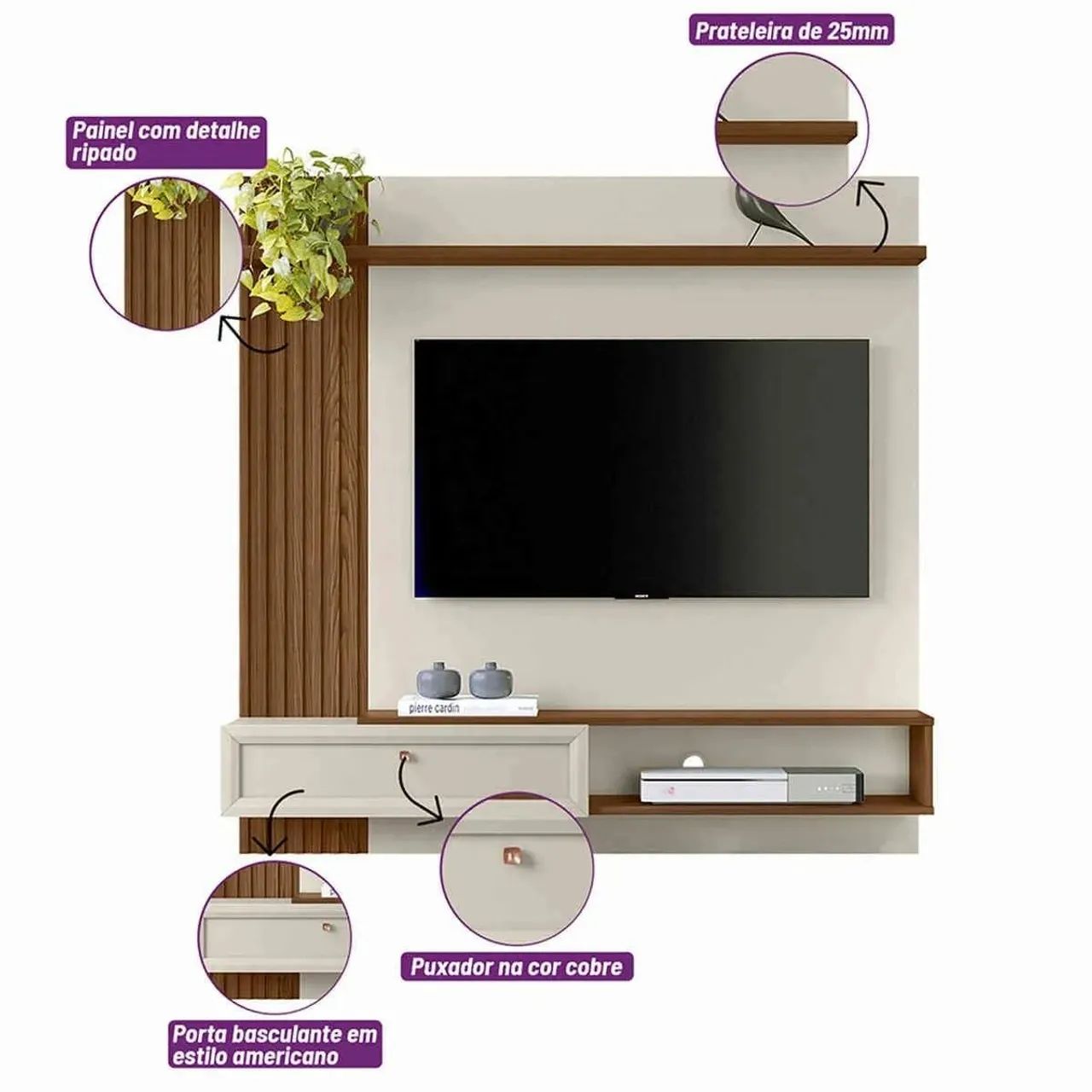 PAINEL HOME PARA TV ATÉ 55" POLEGADAS  - Foto 2