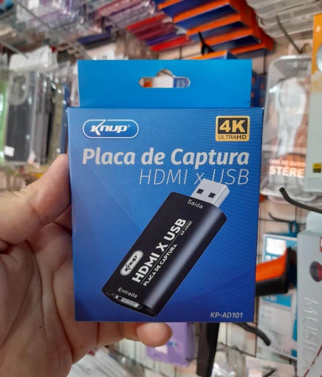 Placa USB x HDMI para áudio e vídeo