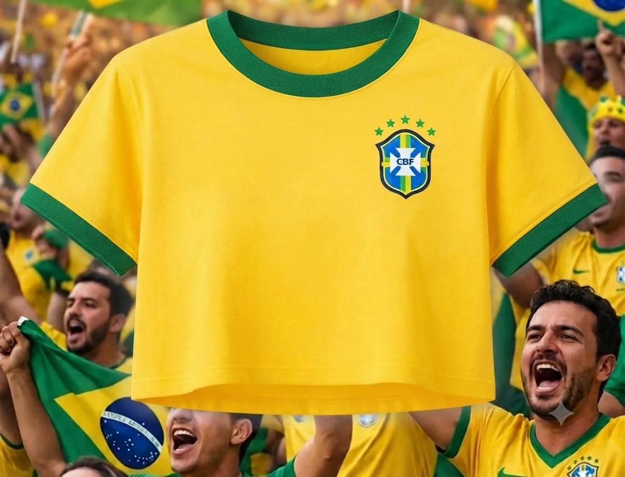 Cropped feminino do Brasil 