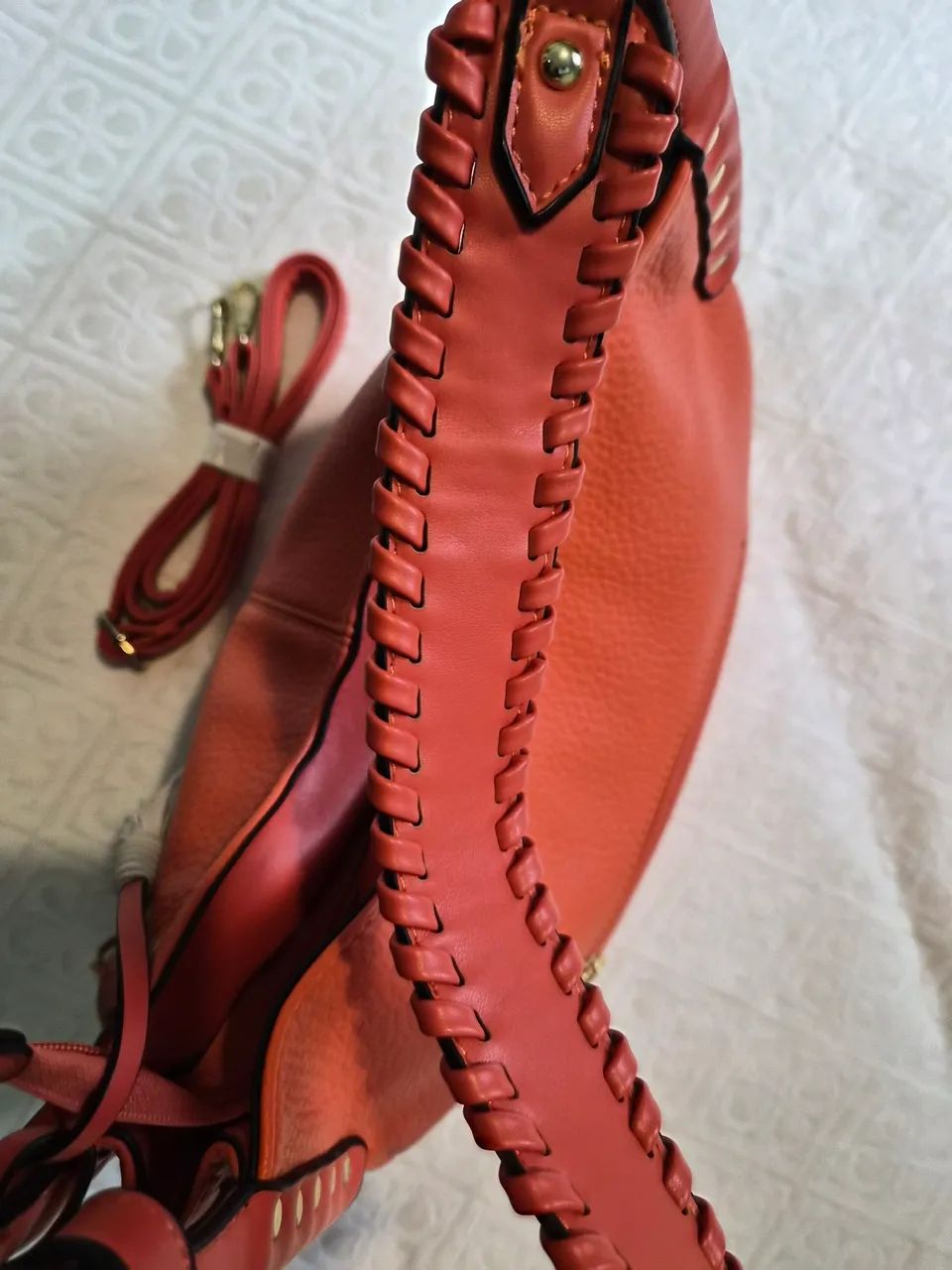 Bolsa linda em PU na cor laranja  - Foto 4