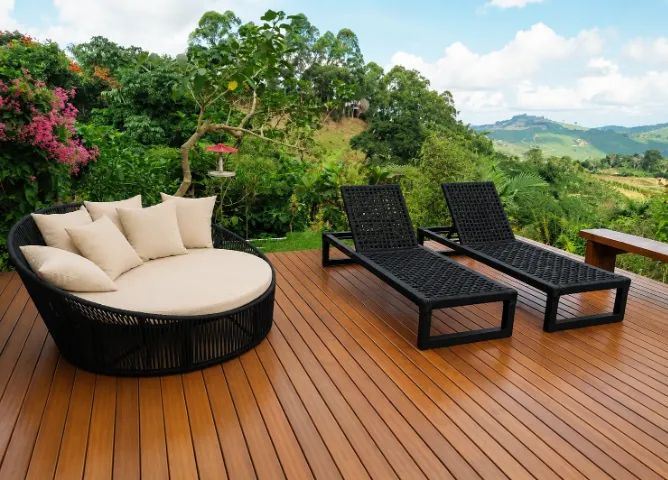 Kit chaise + espreguiçadeiras em corda náutica 