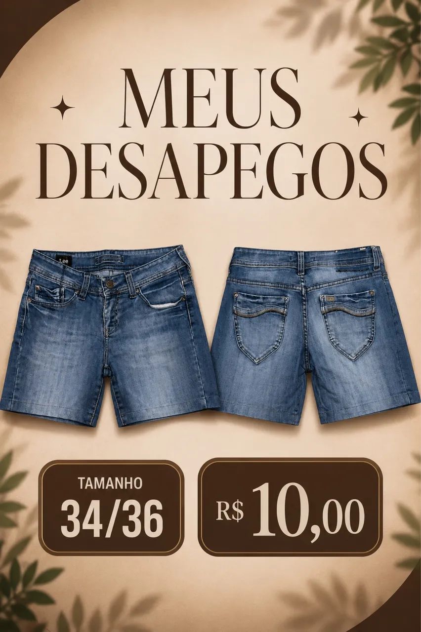 Shorts jeans marca Lee