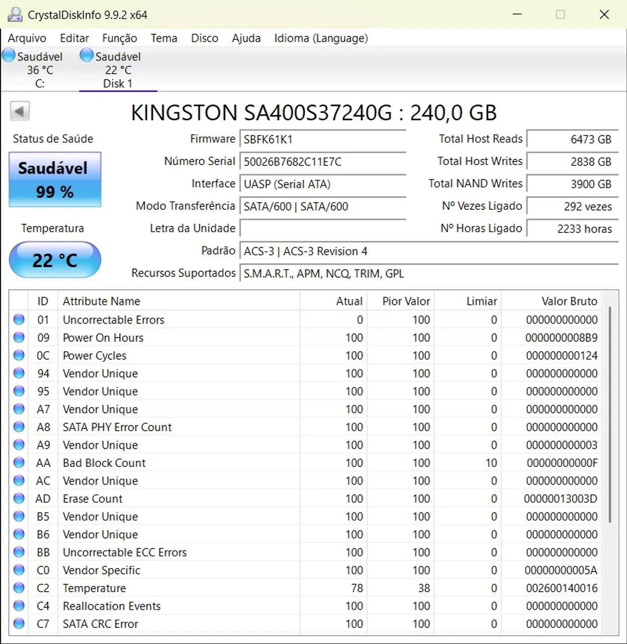 SSD 250 GB Kingston - Foto 3