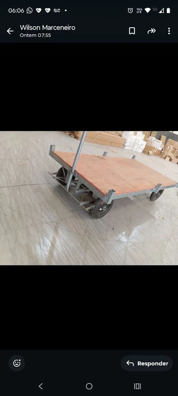 Carrinho pra transporte de cargas e palmeira 2,500 kg - Foto 4