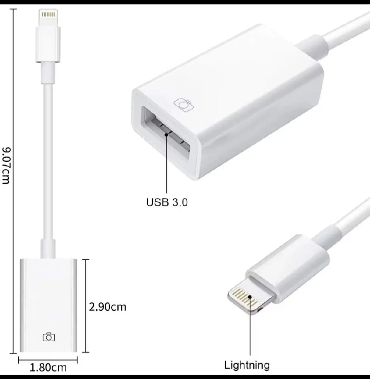 Cabos OTG TIPO C, LIGHTNING, V8, V3 NOVOS LEIAM A DESCRIÇÃO 