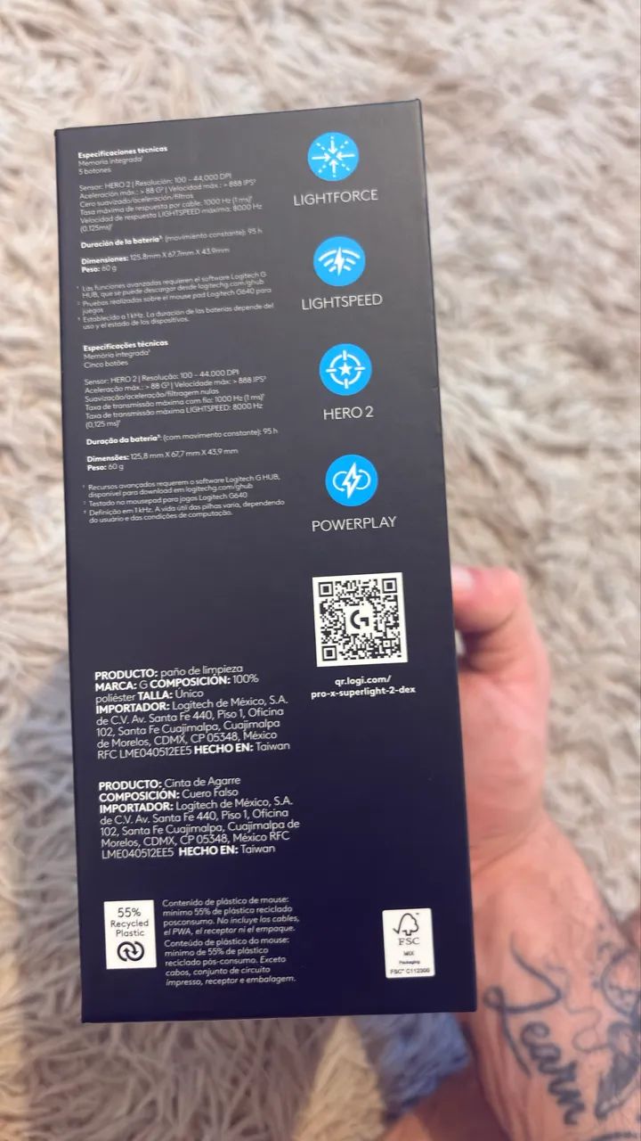 Mouse Gamer Sem Fio Logitech G Pro X Superlight 2 Dex - Foto 5