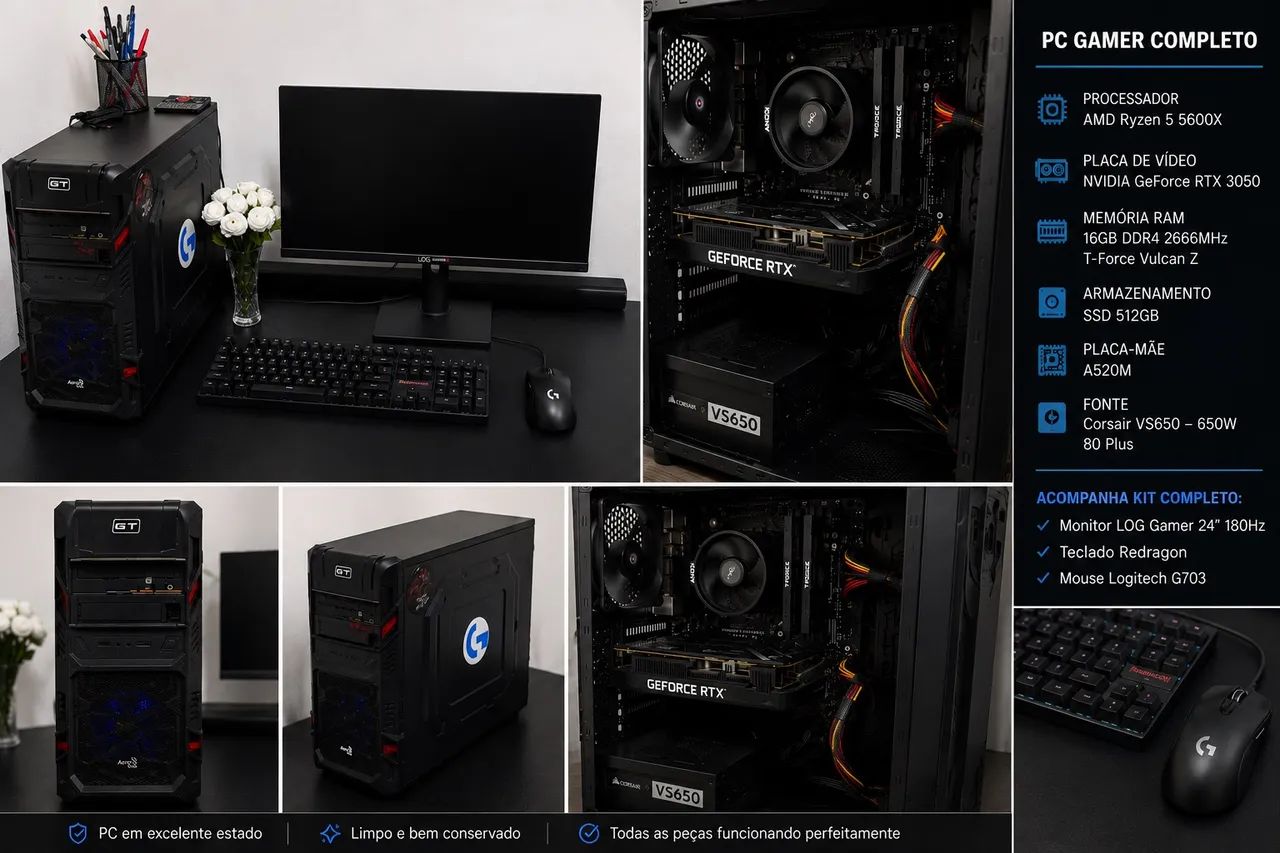 Pc gamer kit completo 