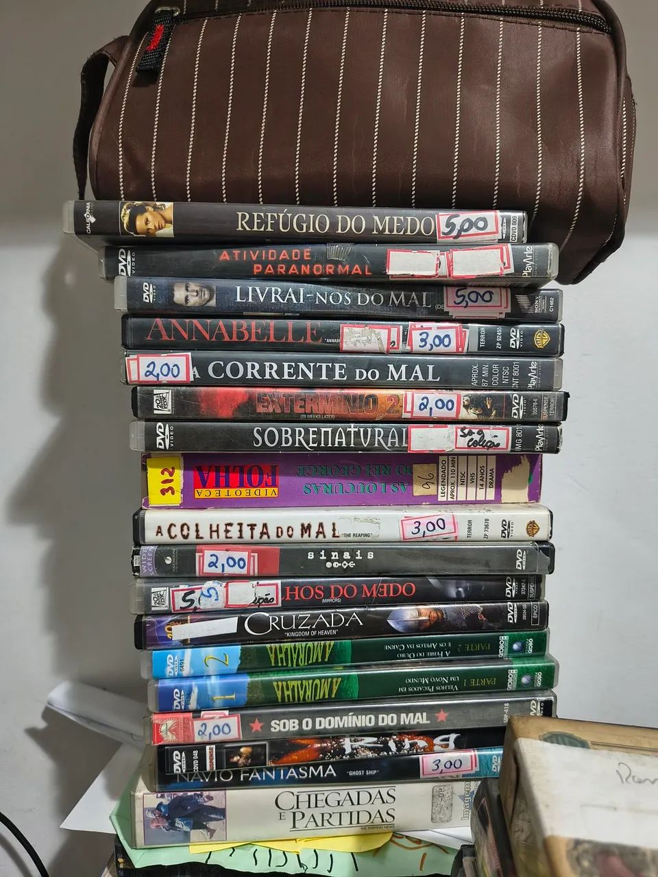 Lote de dvds e vhs