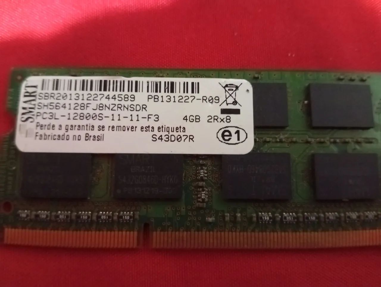 Vendo memória ram DDR3 notebook 