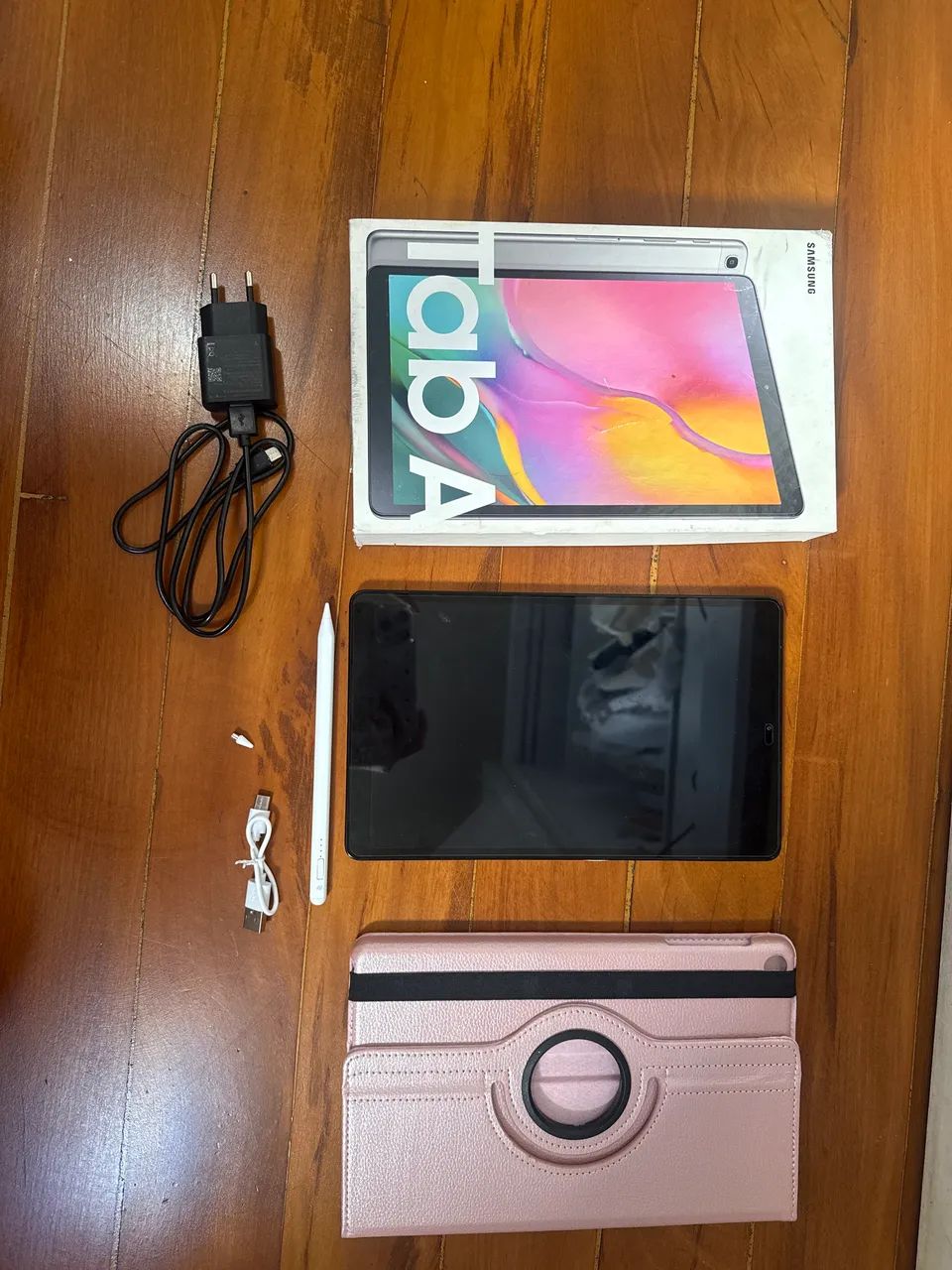 (COMPLETO) Tablet tab A (sm t515)+capa+pelicula protetora instalada+caneta touch+caixa
