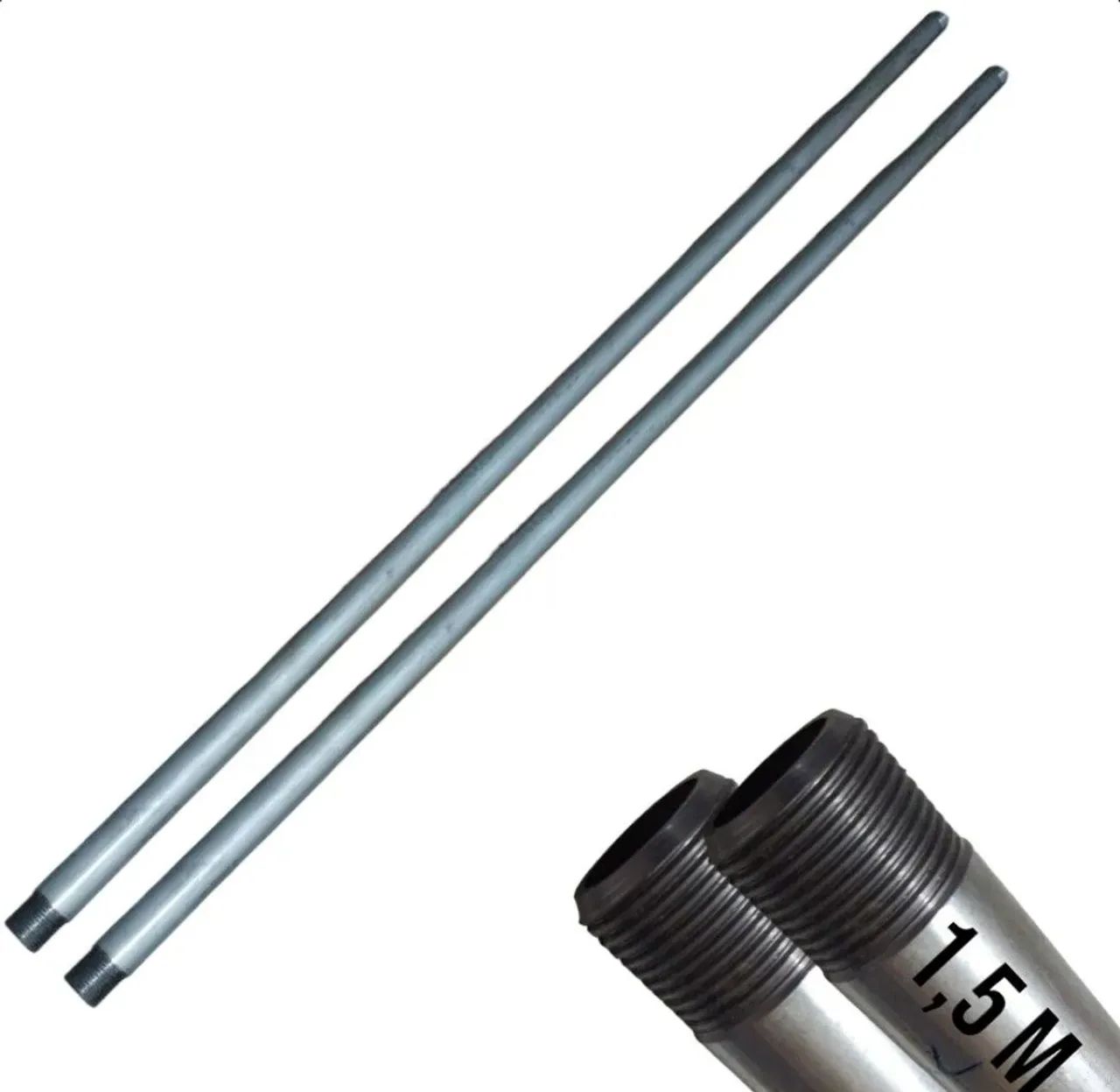 Kit 2 sargentos completo com grampos+tubo aço 2mts