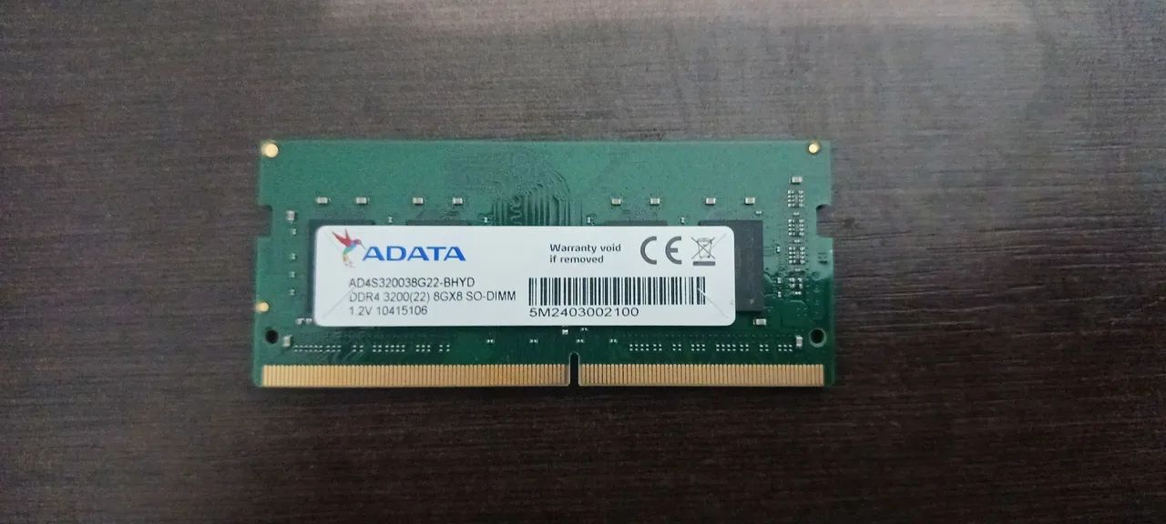 Memoria ram Adata 8GB DDR4 (SO-DIMM) 3200mhz