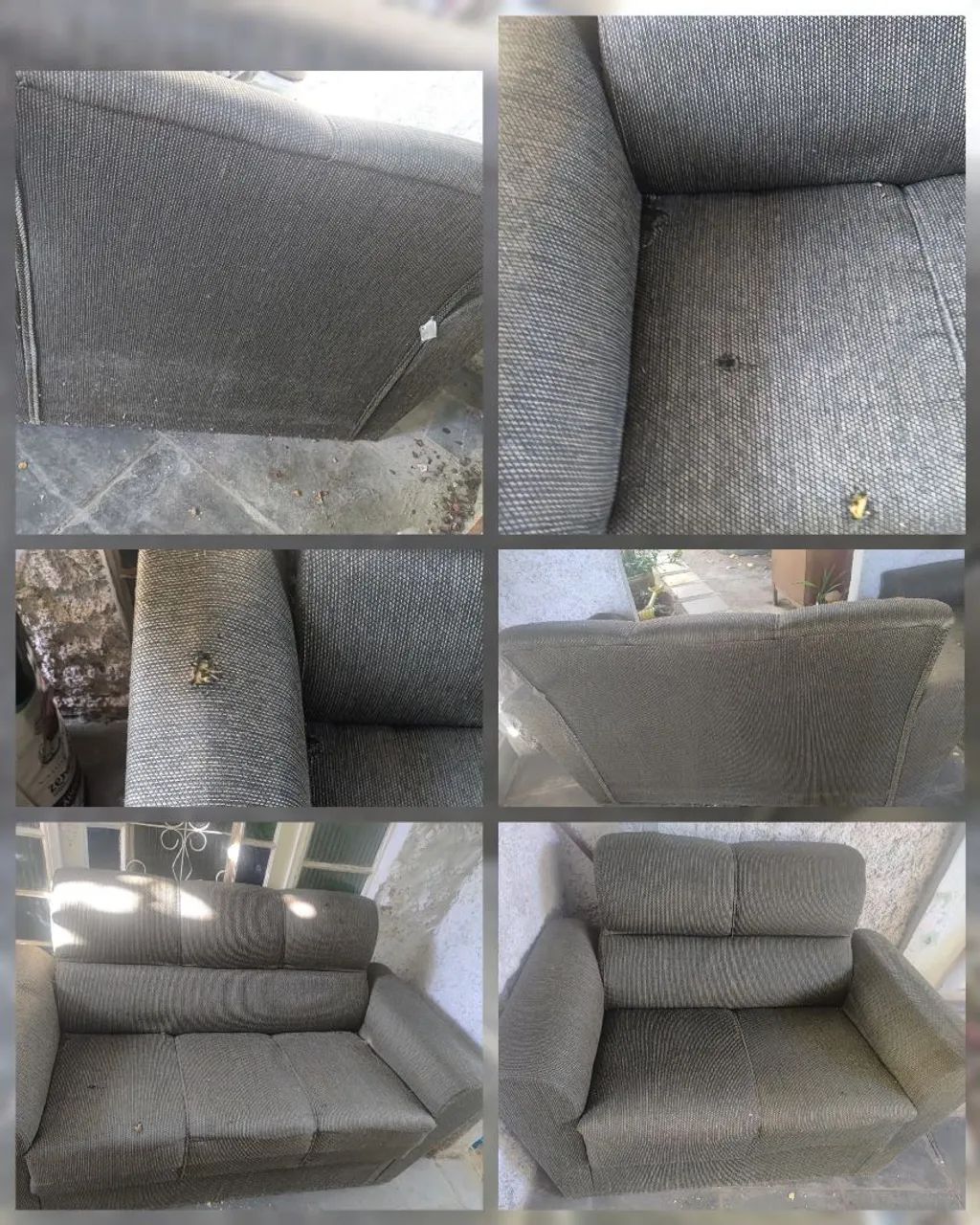 Vendo conjunto  de sofá em bom estado  só tem uns pequenos defeitos 