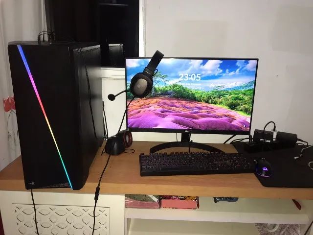 PC Gamer completo - Ryzen 5 + RX 580 - Pronto para uso