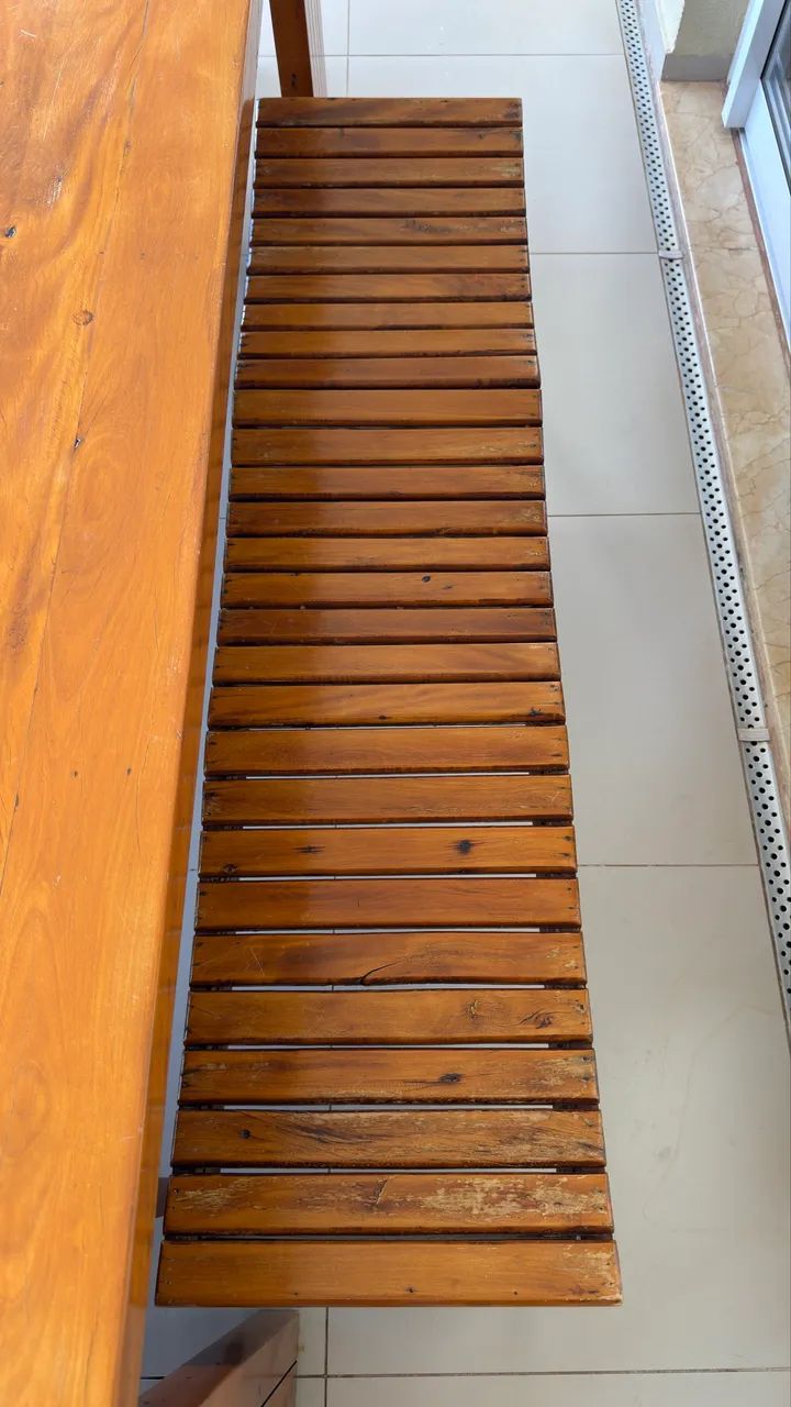 Mesa de Madeira varanda ou área externa - Foto 4
