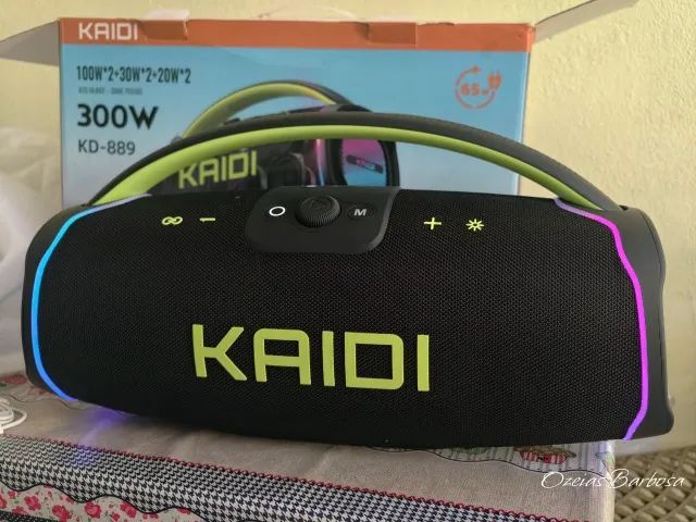 Caixa De Som Portatil Bluetooth Kaidi Kd-889 300Watts 