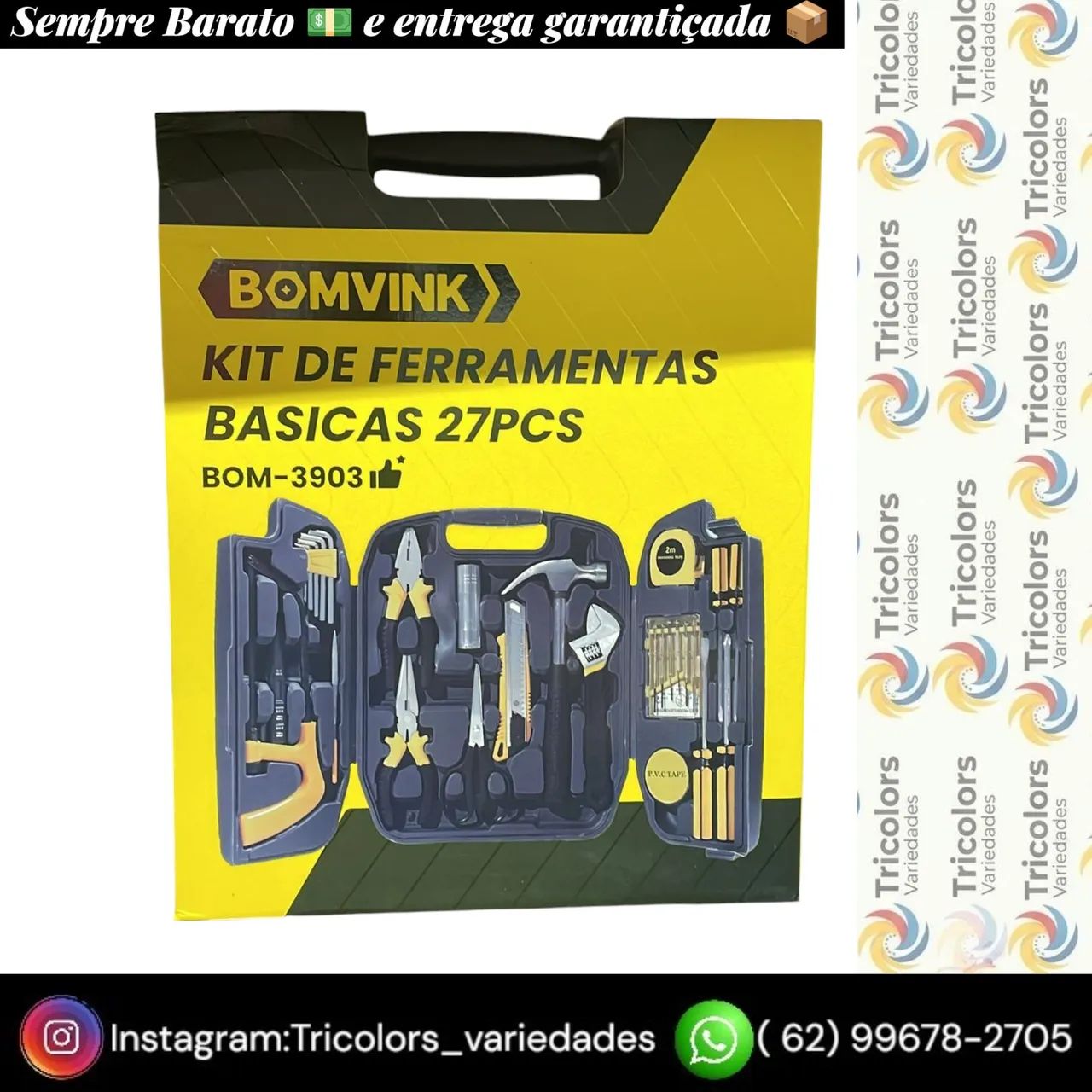 KIT DE FERRAMENTAS BÁSICAS 27PCS<br>108,00R$