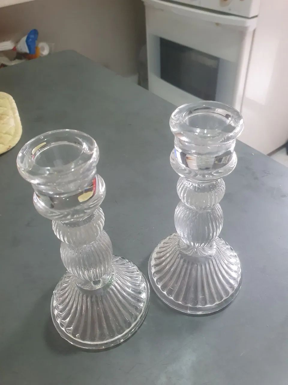 Castiçal de vidro 