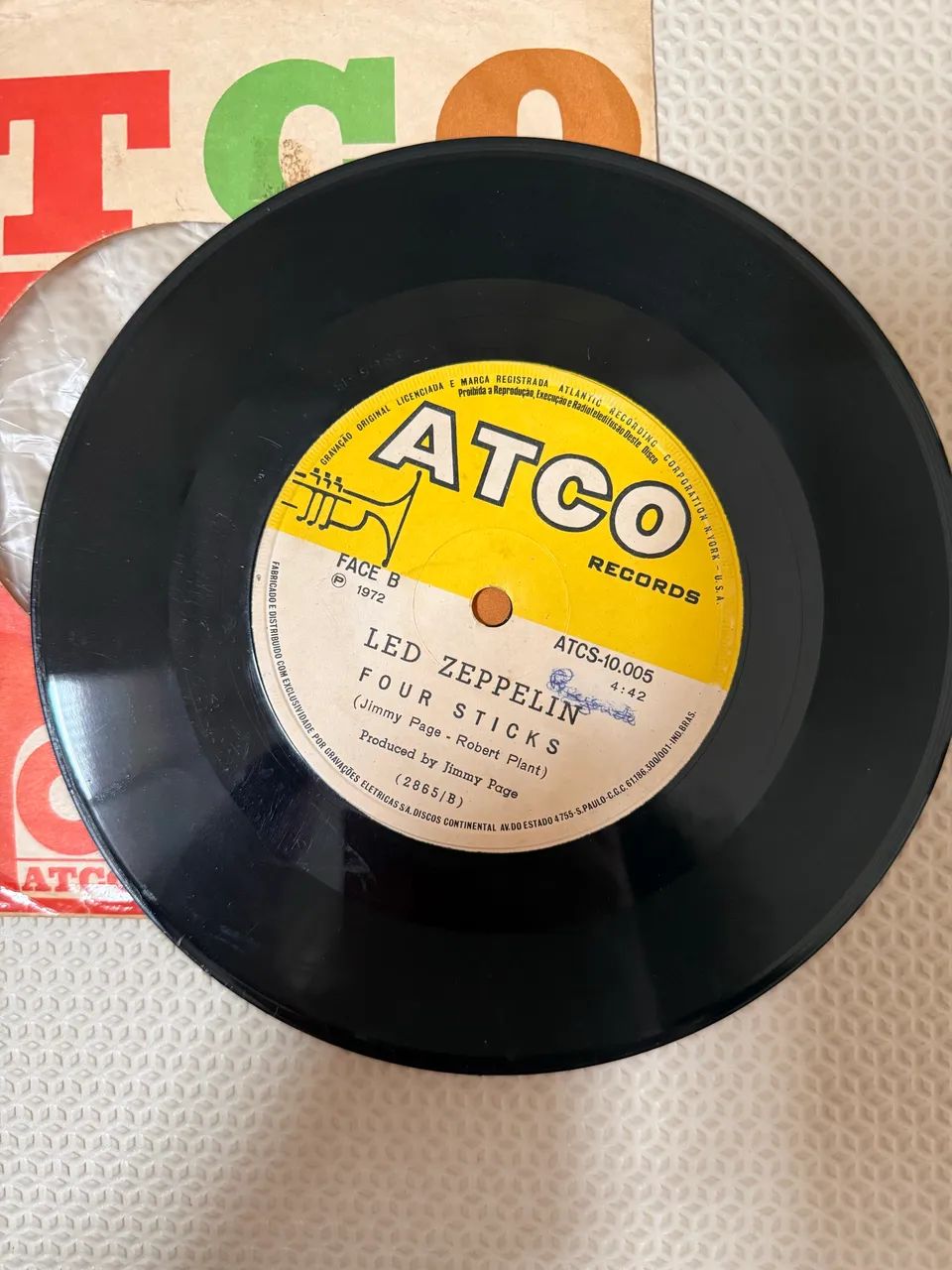 Led Zeppelin Vinil Compacto - Rock and Roll; selo ATCO 1972 - Foto 3