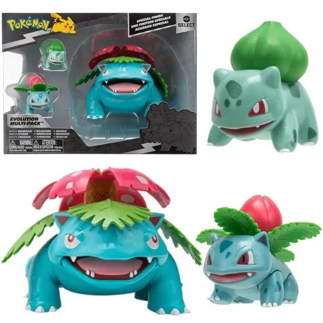 Boneco Bulbasaur Ivysaur e Venusaur Pokemon Action Figure Sunny 3292