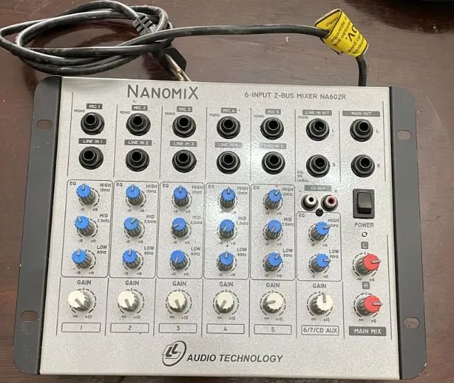 MESA DE SOM ANALOGICA 5 CANAIS 
