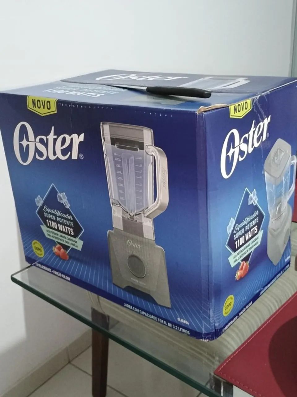 Liquidificador Oster 1100W 3,2 Litros cor Cinza - Foto 3