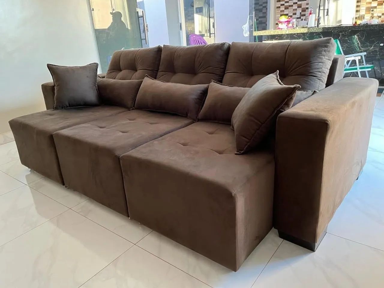 Oferta! Sofá retrátil modelo 3 Lugares  - Foto 4