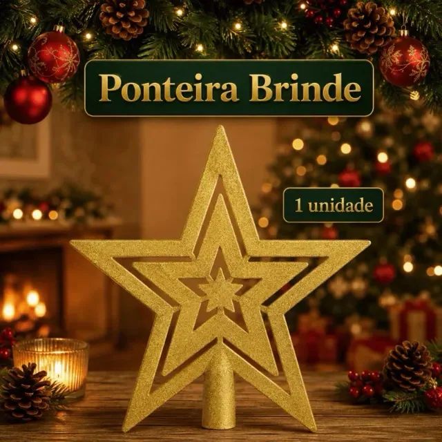 OFERTA - Kit 101 Bolas de Natal + Brinde Estrela brilhantes - Foto 3