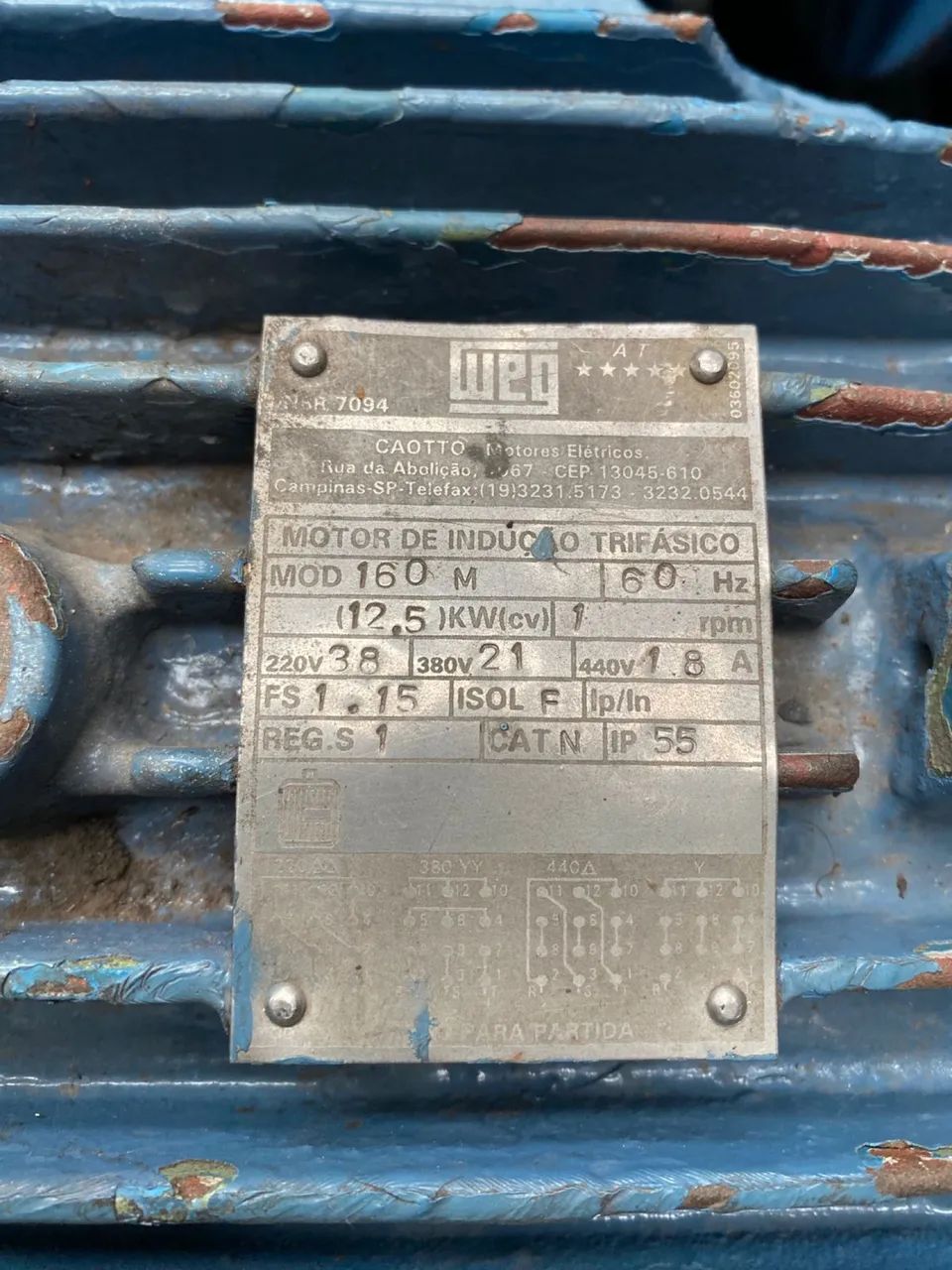 MOTOR WEG DE 12,5CV