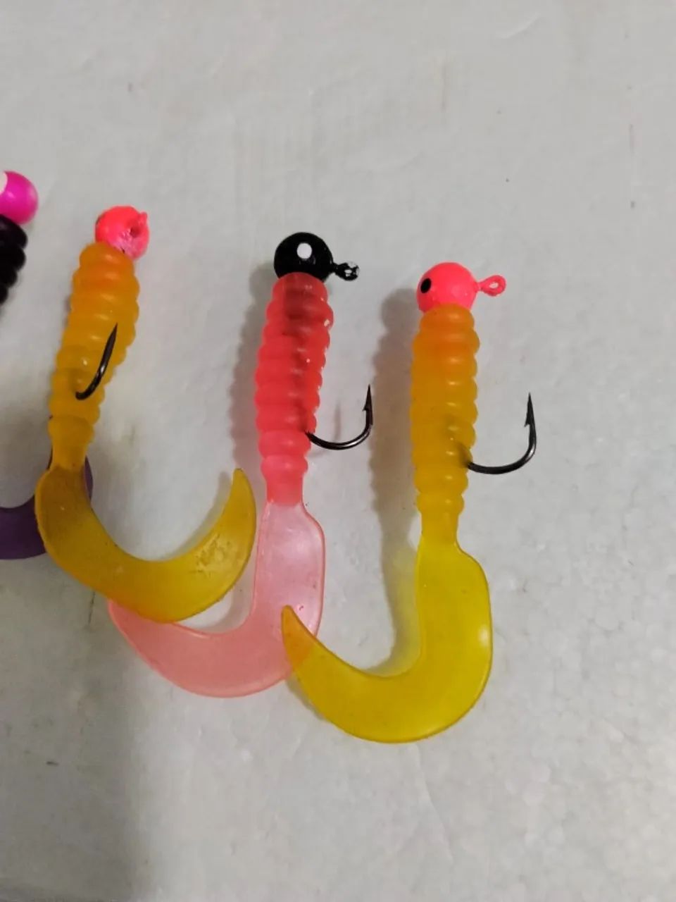 Isca soft Jig Head 5 gramas 6 cm 5 unidades de 3 modelos diferentes por 25 reais tudo - Foto 3
