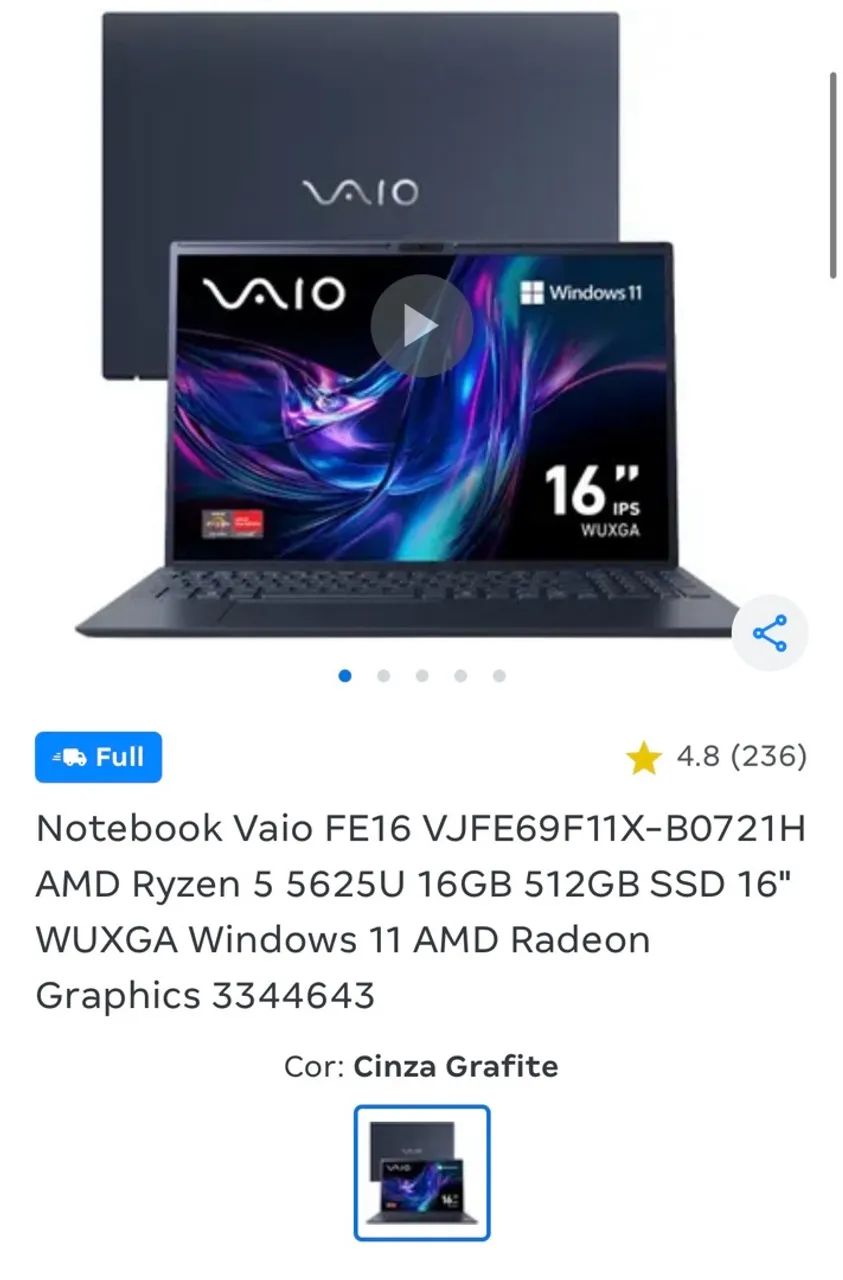 Notebook Vaio  - Foto 5
