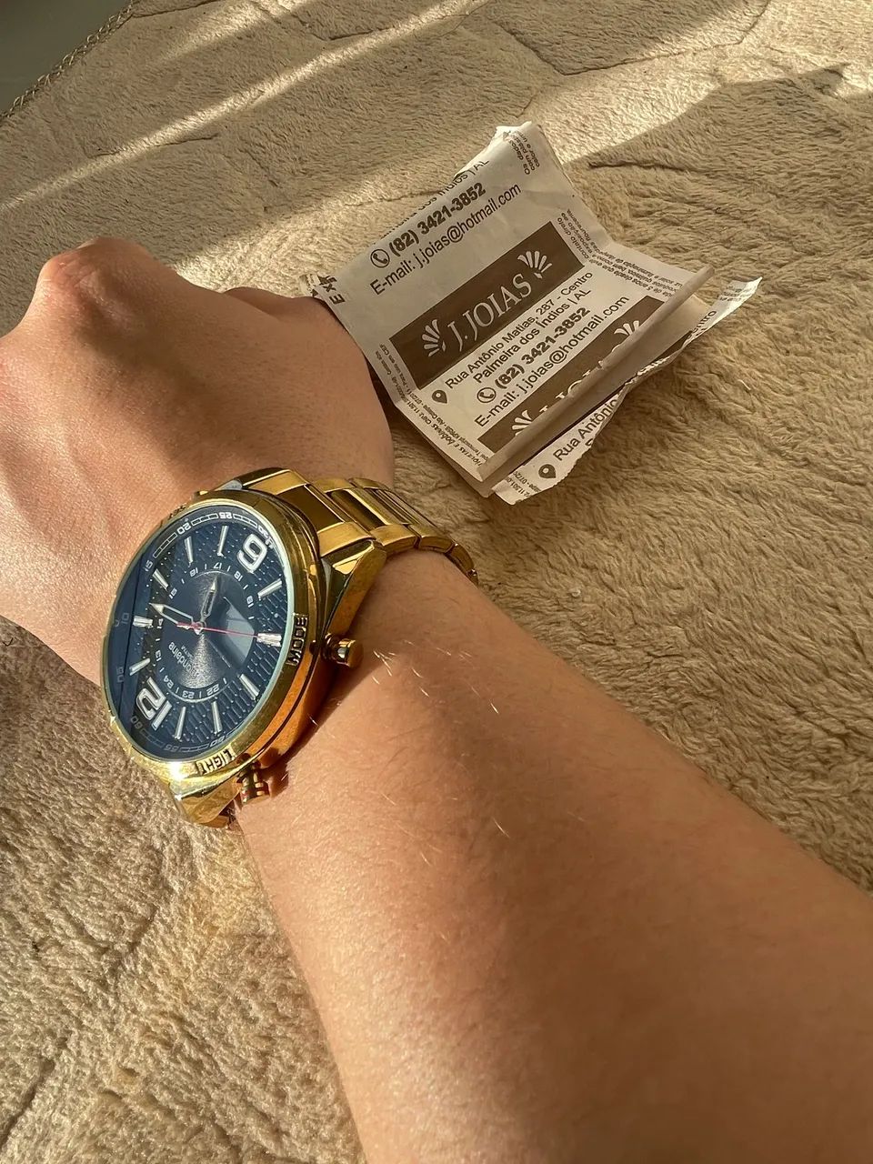 Relógio banhado a ouro  - Foto 4
