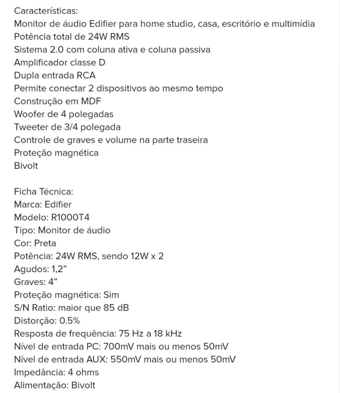 Monitores de áudio Edfier  - Foto 3
