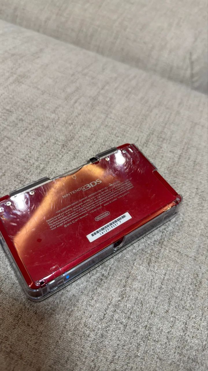 Nintendo 3DS (original)- cor Flame Red / Metallic Red - Peças e